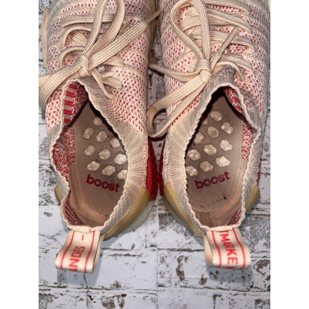Adidas NMD R1 Primeknit Womens pink/white CQ2030 Running Shoes  Size 8.5 - Picture 5 of 7